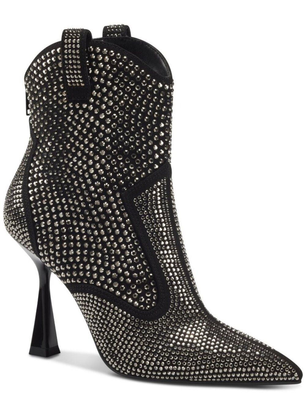 I.N.C. Oaklynne Black Bling Rhinestone Pointed-Toe Booties Size 6